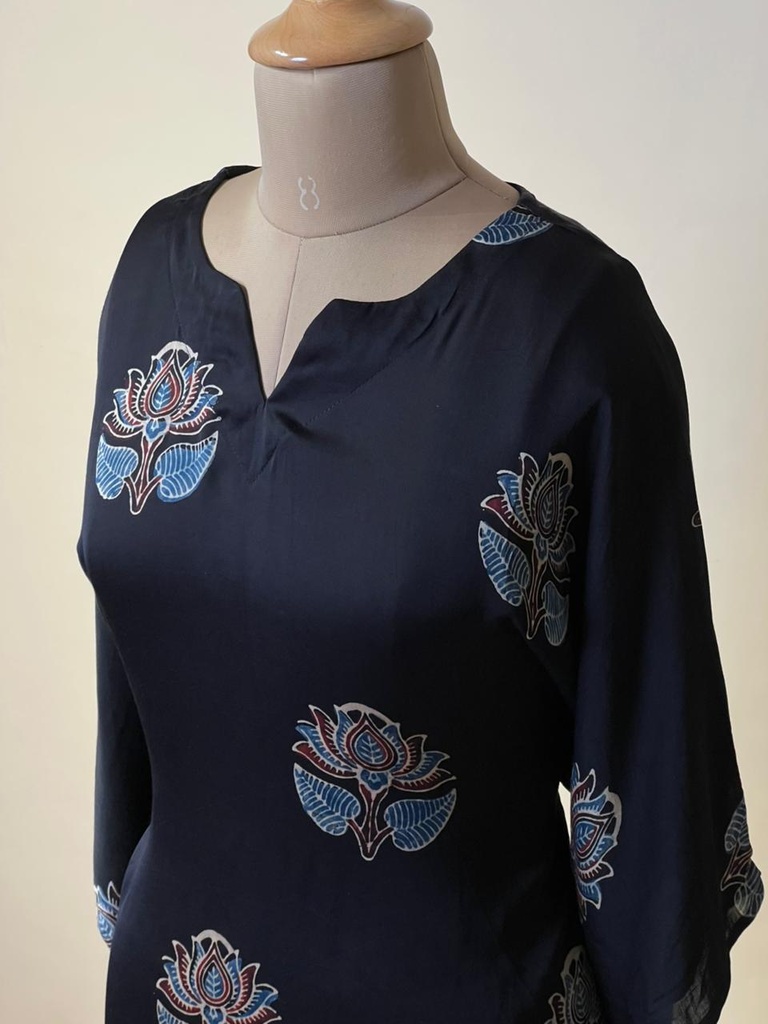 Ajrakh Modal Oversize Kurti 5015