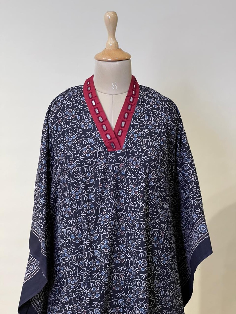 Ajrakh Cotton Kaftans 4802 BLACK 1