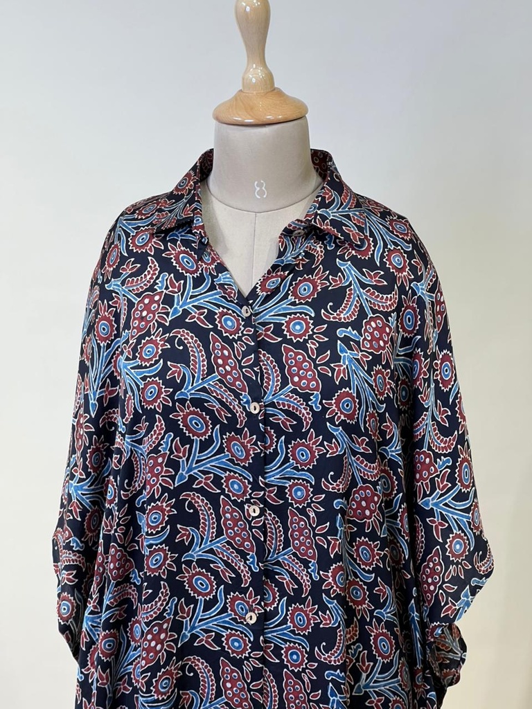 Ajrakh Modal Shirt Kaftans 5015