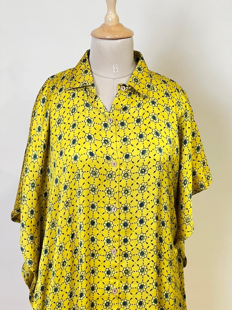 Ajrakh Modal Shirt Kaftans 5015 YELLOW 2