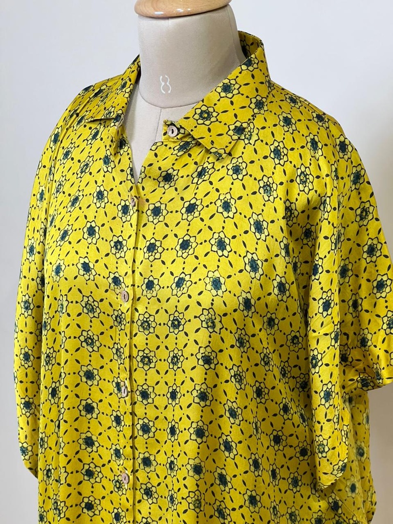 Ajrakh Modal Shirt Kaftans 5015 YELLOW 2