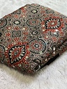 Ajrakh Silk Mirror Sarees 5036 BROWN 2