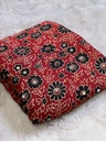 Ajrakh Silk Mirror Sarees 5036 RED Z