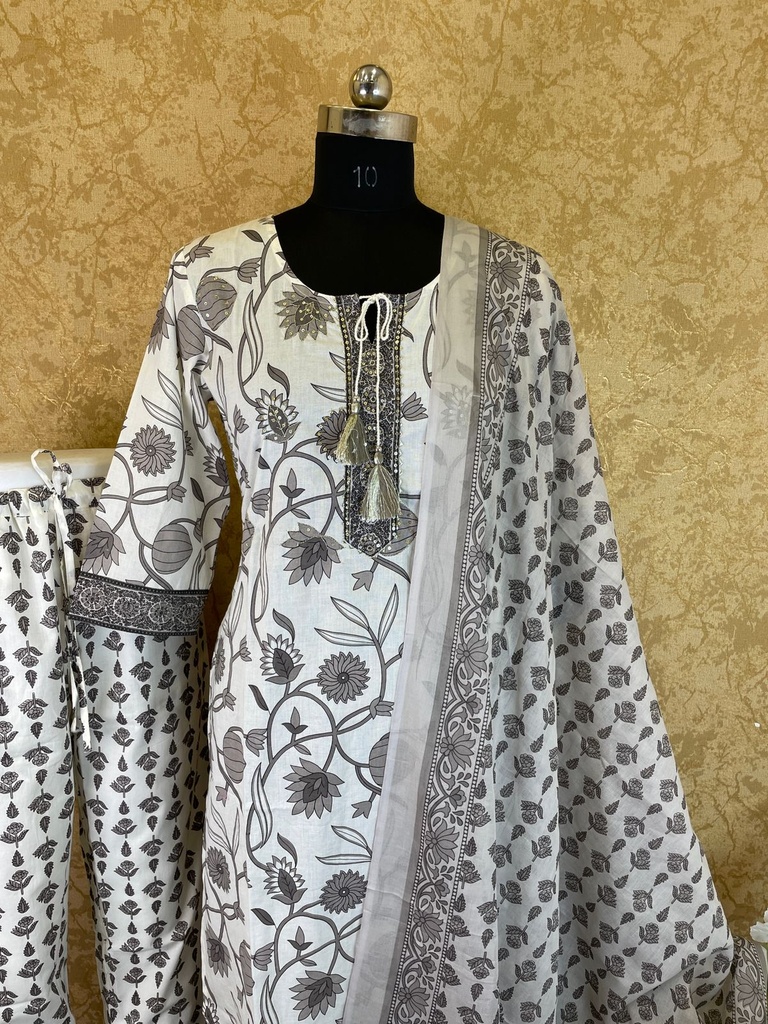 Cotton Kurti Set 5017