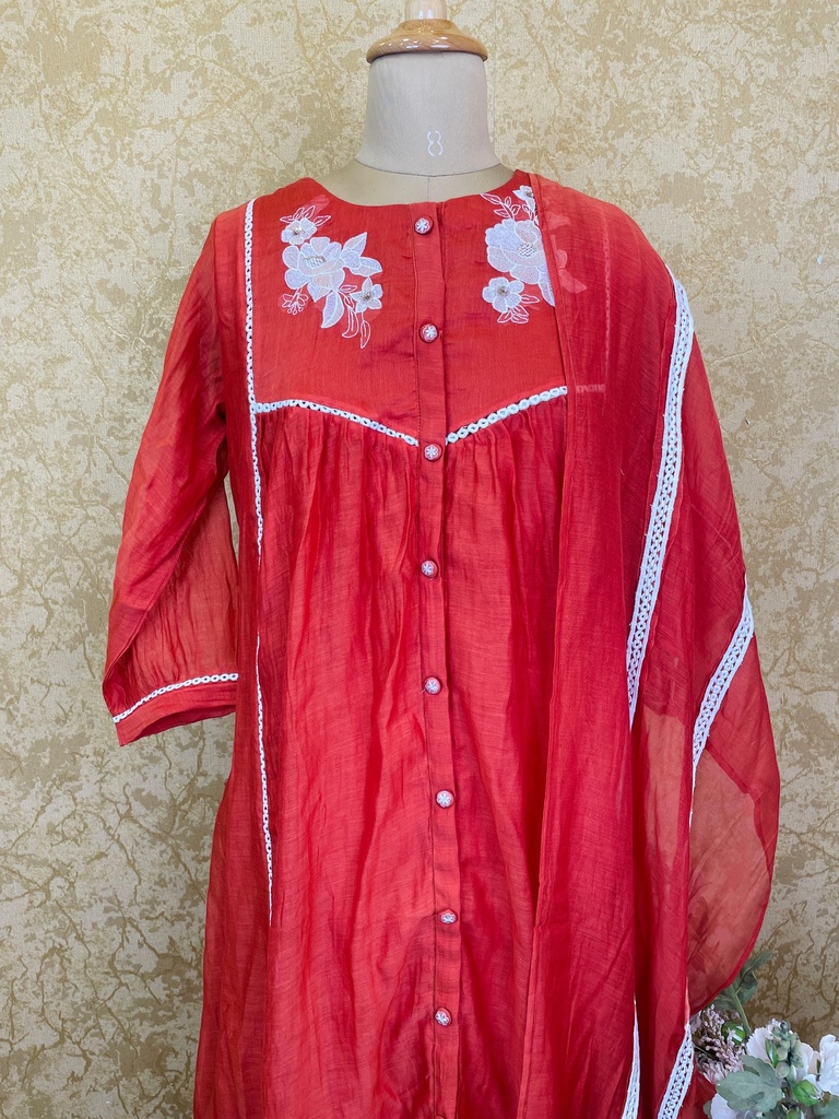 Premium Mul Chanderi Kurti Set 4615