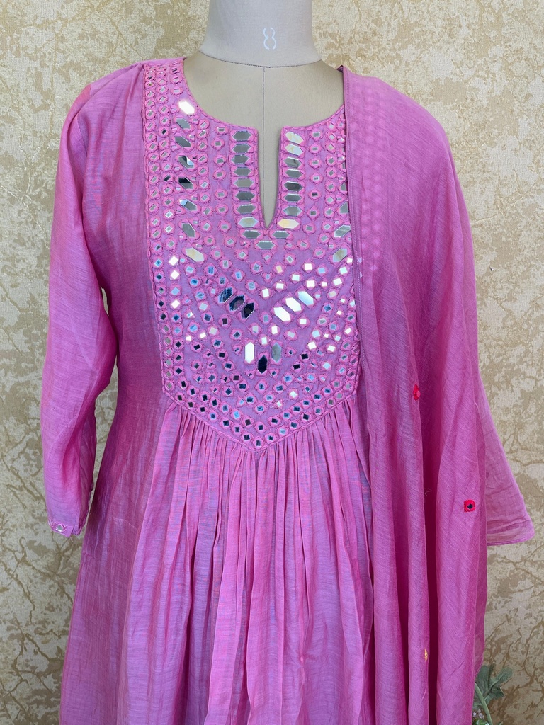 Premium Mul Chanderi Kurti Set 4615