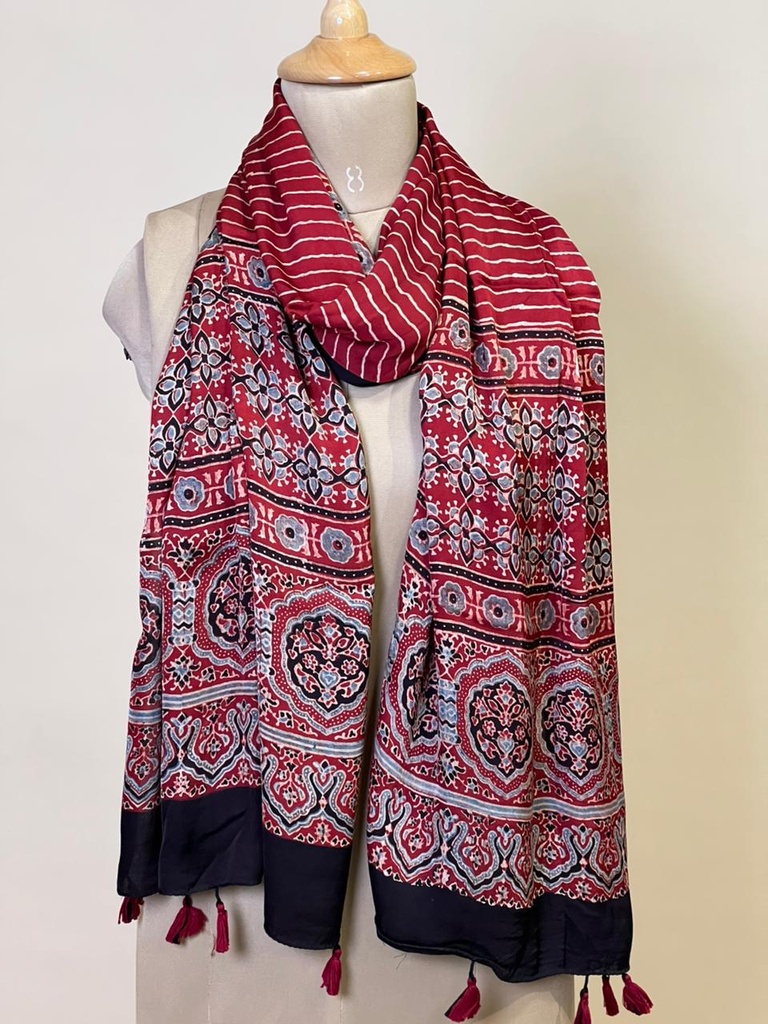 Ajrakh Modal Stoles 5071