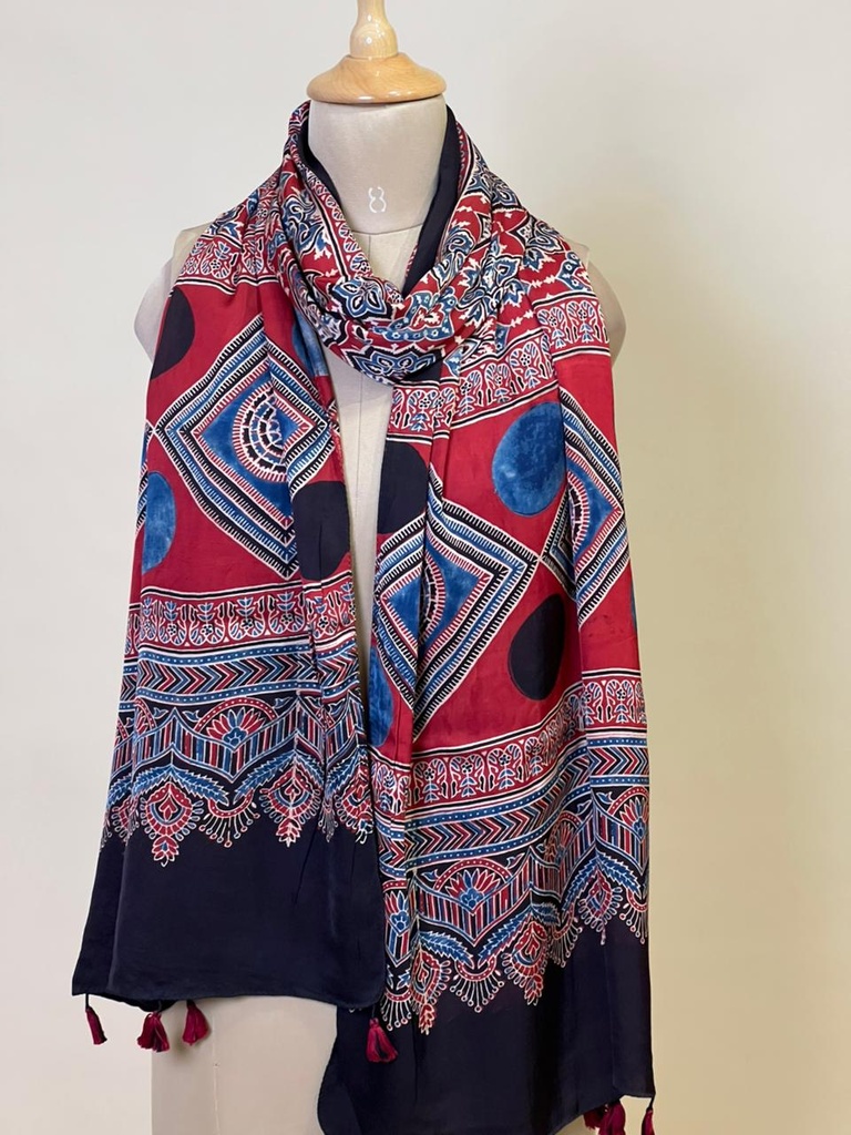 Ajrakh Modal Stoles 5071