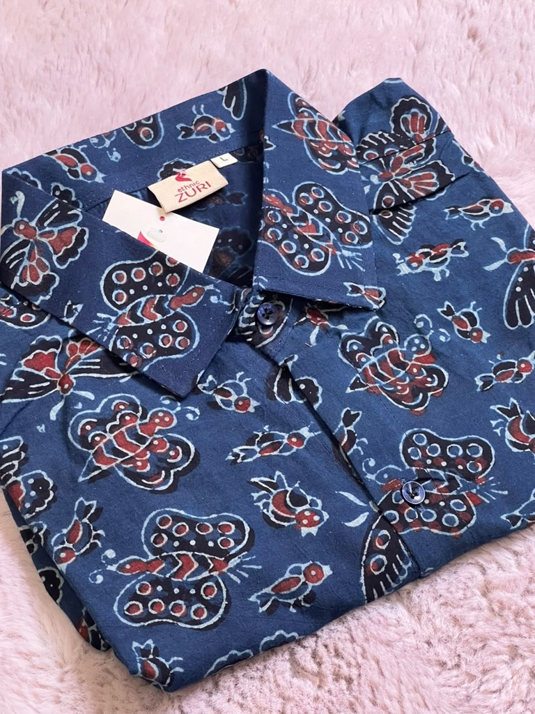 Ajrakh Cotton Mens Shirt 5049