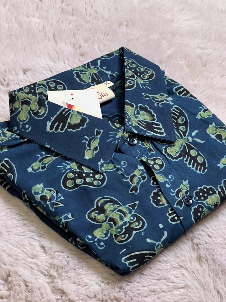Ajrakh Cotton Mens Shirt 5049