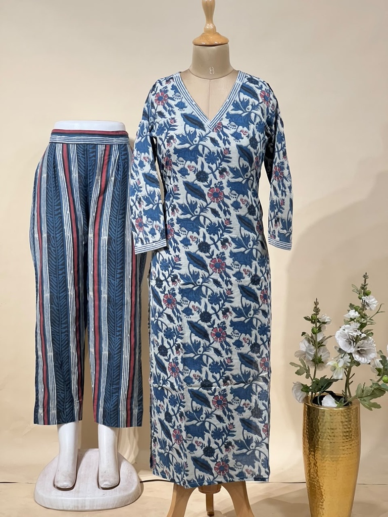 Vanaspathi Ajrakh Cotton Coord Sets 5028