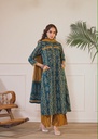 Ikkat Cotton Kurti Sets 5043