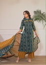 Ikkat Cotton Kurti Sets 5043