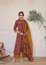 Ikkat Cotton Kurti Sets 5043