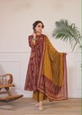 Ikkat Cotton Kurti Sets 5043