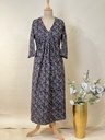 Ajrakh Cotton Aline Kurti 5028 BLACK