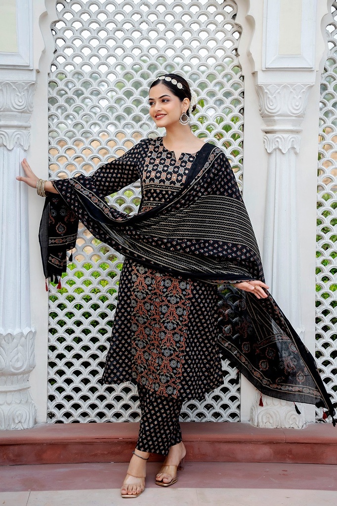 Cotton Kurti Set 5043
