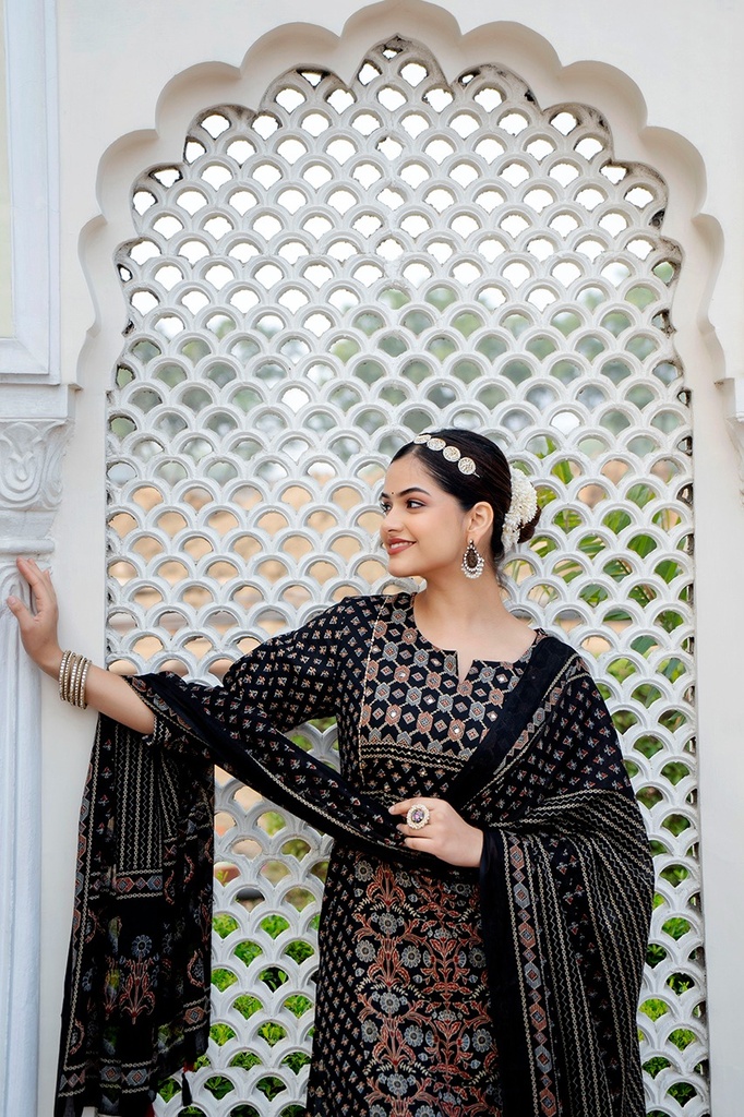 Cotton Kurti Set 5043
