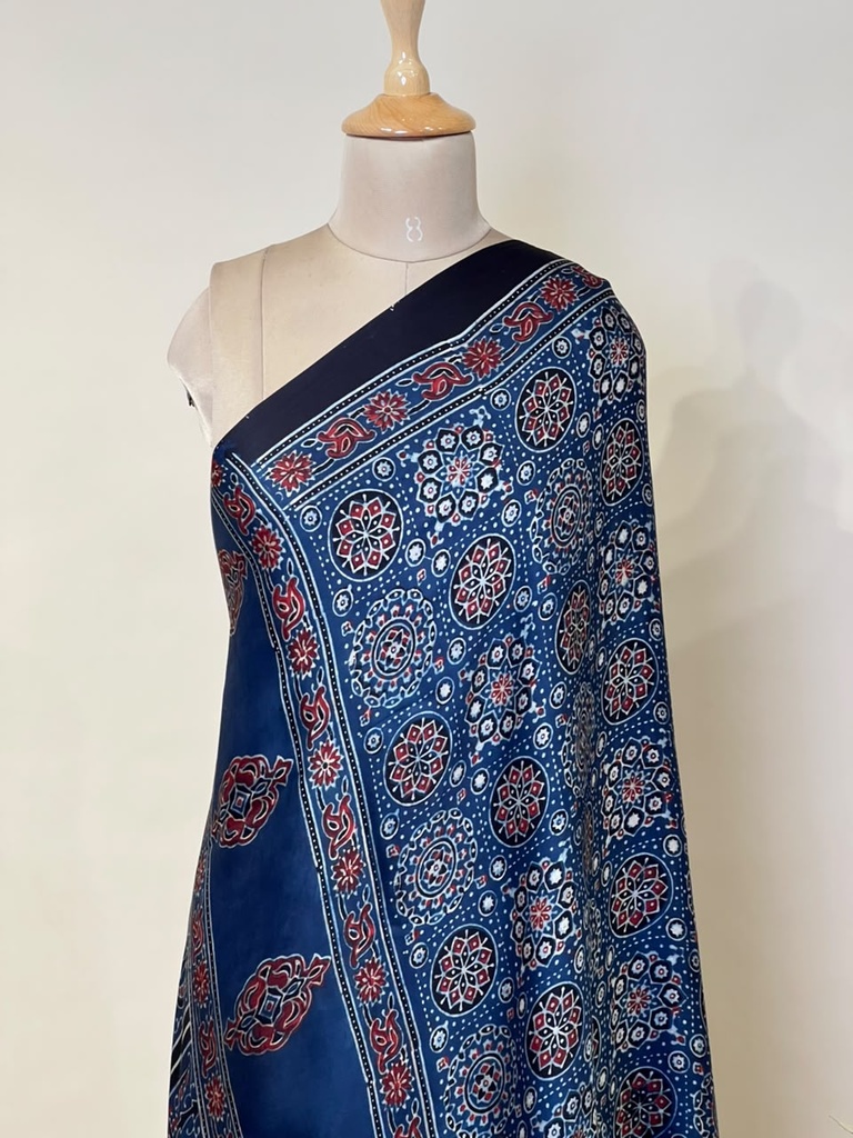 Ajrakh Modal Dupatta 5072 BLUE 1