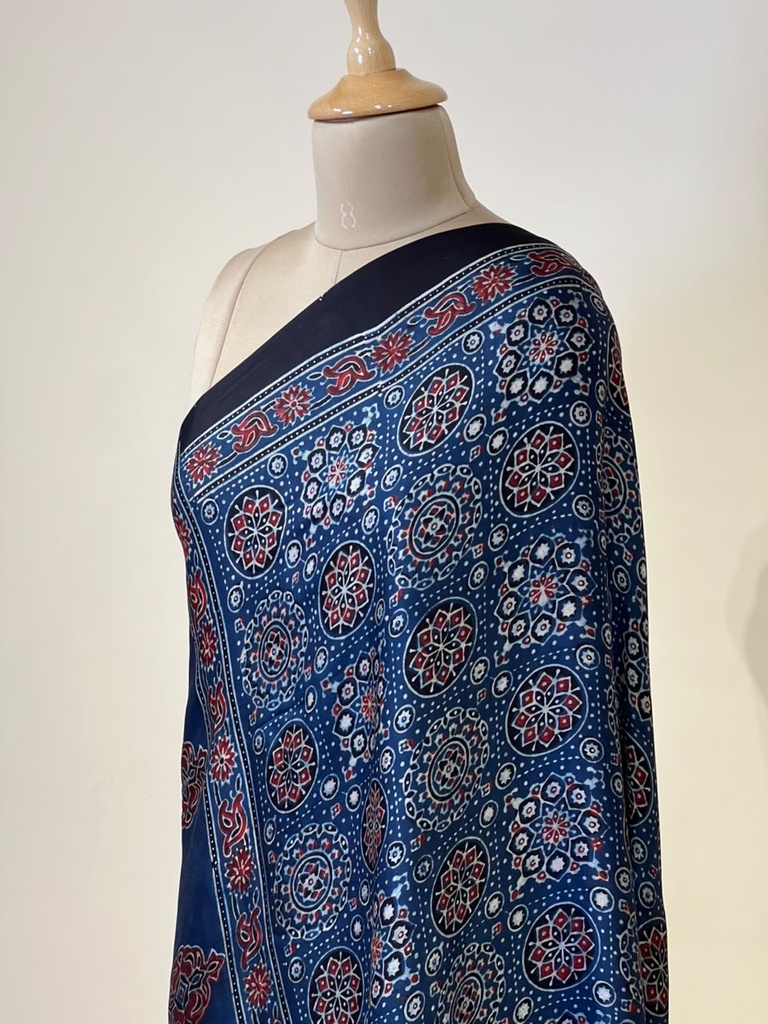 Ajrakh Modal Dupatta 5072 BLUE 1