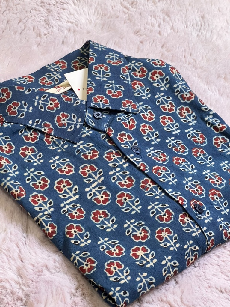 Ajrakh Cotton Mens Shirt 5049