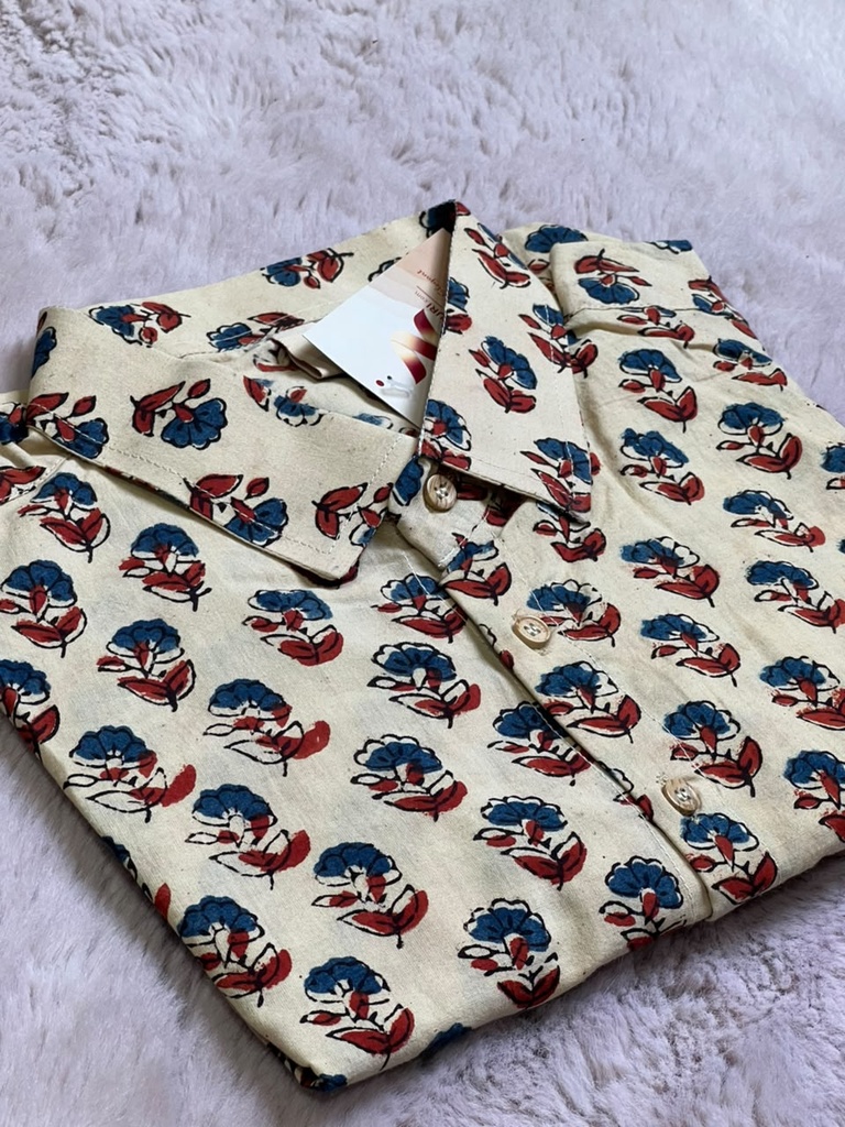Ajrakh Cotton Mens Shirt 5049