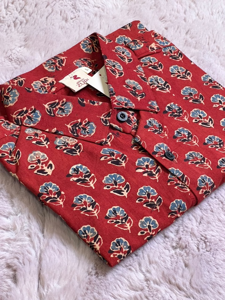 Ajrakh Cotton Mens Shirt 5049