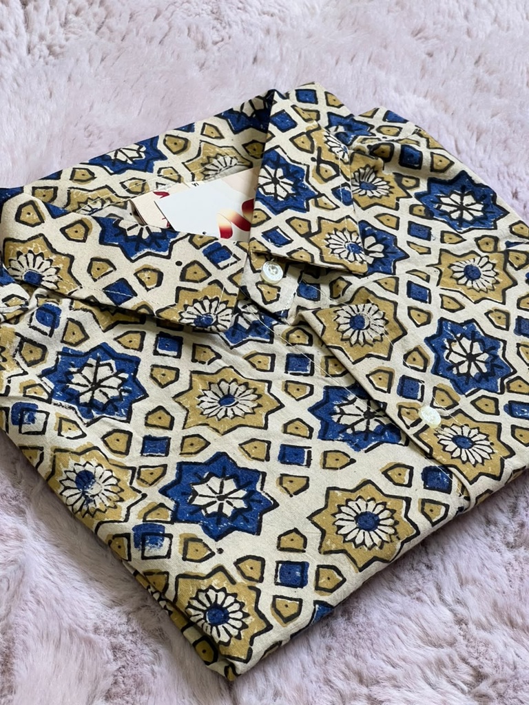 Ajrakh Cotton Mens Shirt 5049