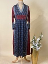 Ajrakh Modal Silk Aline Kurti 5053 BLUE