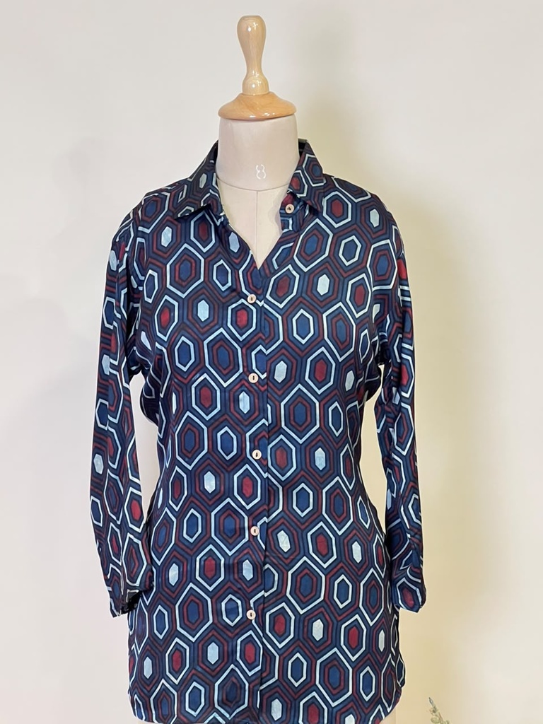 Ajrakh Modal Shirts 5015 BLUE 3
