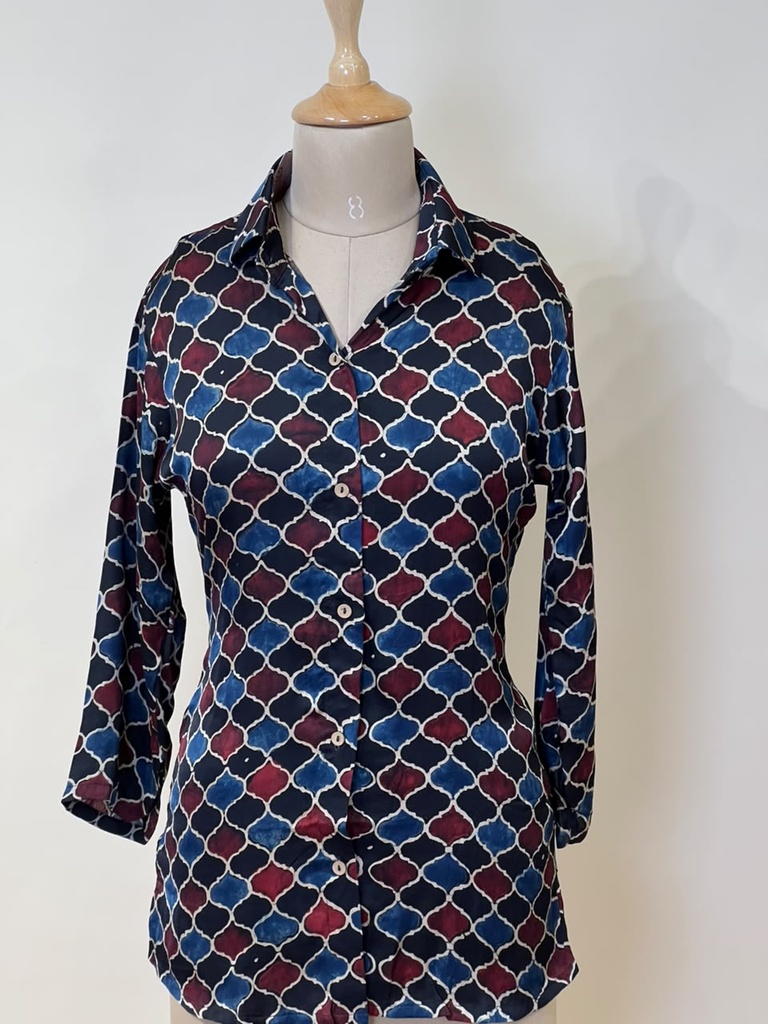 Ajrakh Modal Shirts 5015 BLACK