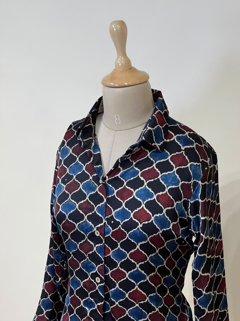 Ajrakh Modal Shirts 5015 BLACK