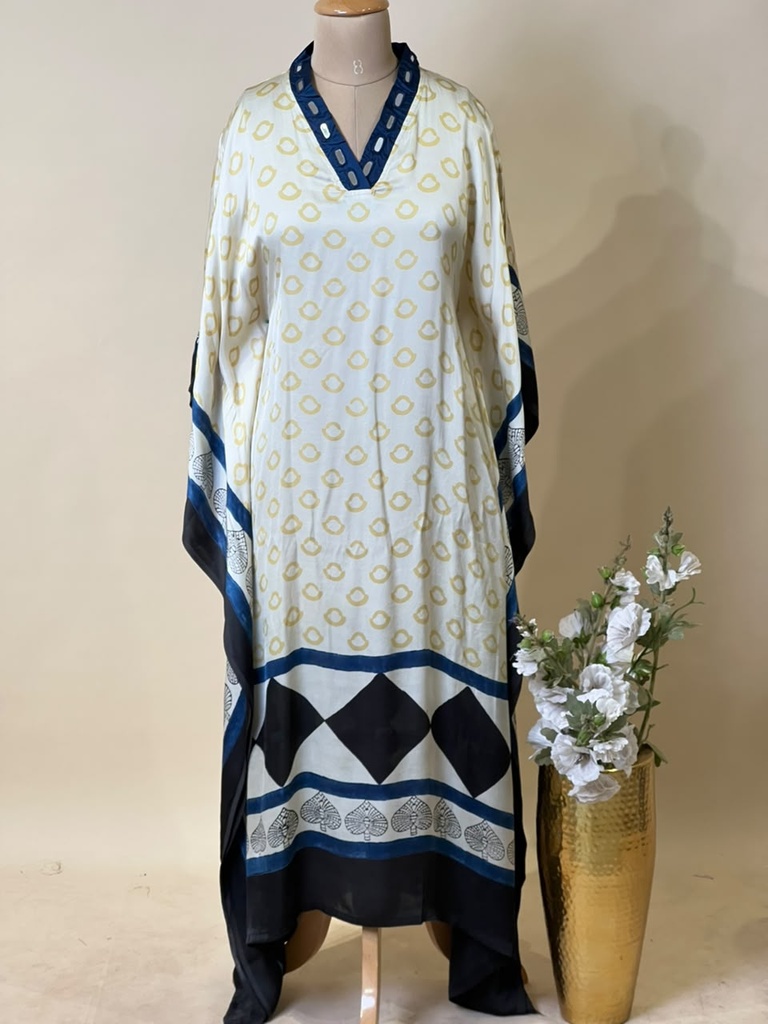 Ajrakh Modal Kaftans 4803 IVORY 1