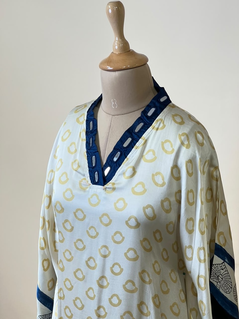Ajrakh Modal Kaftans 4803 IVORY 1