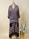 Ajrakh Modal Kaftan Style Dress 4803 BLACK 3