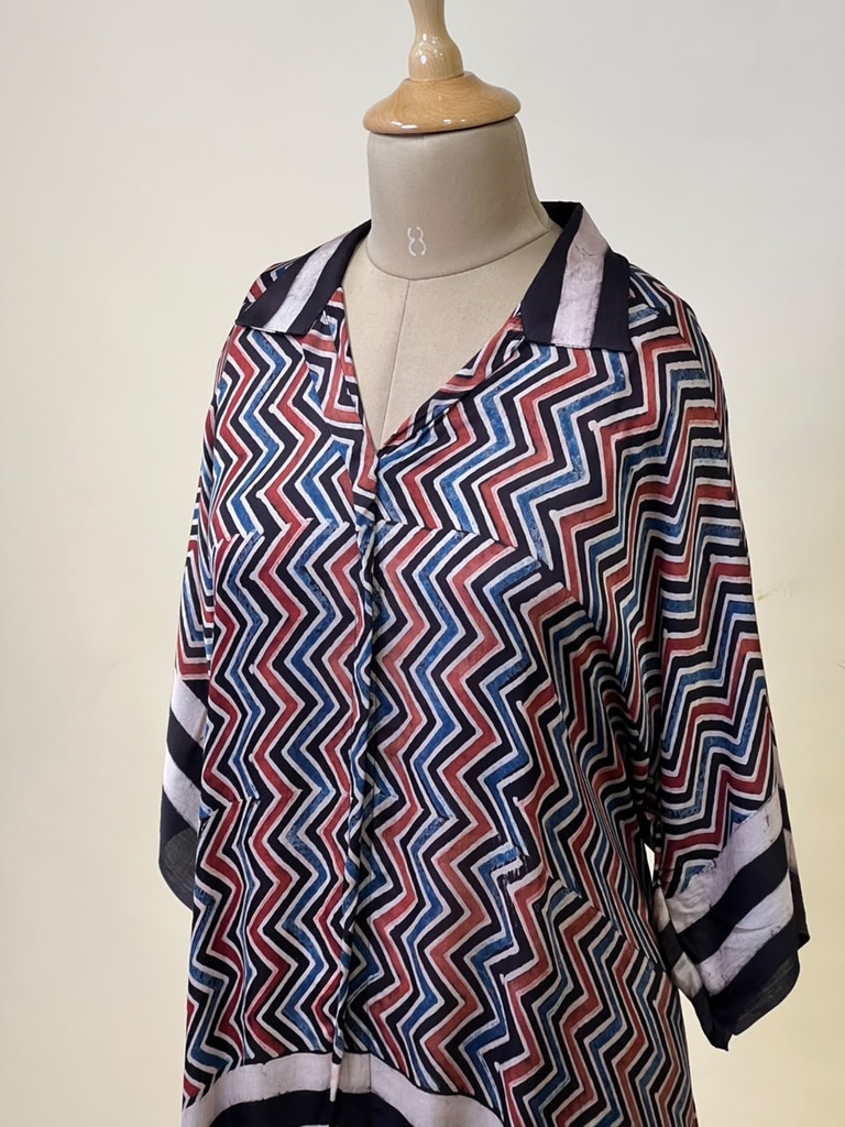 Ajrakh Modal Kaftan Style Dress 4803