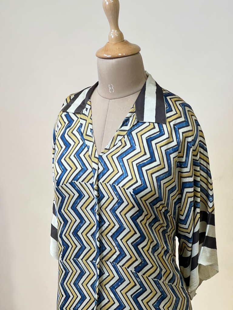 Ajrakh Modal Kaftan Style Dress 4803
