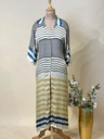 Ajrakh Modal Kaftan Style Dress 4803 IVORY 1