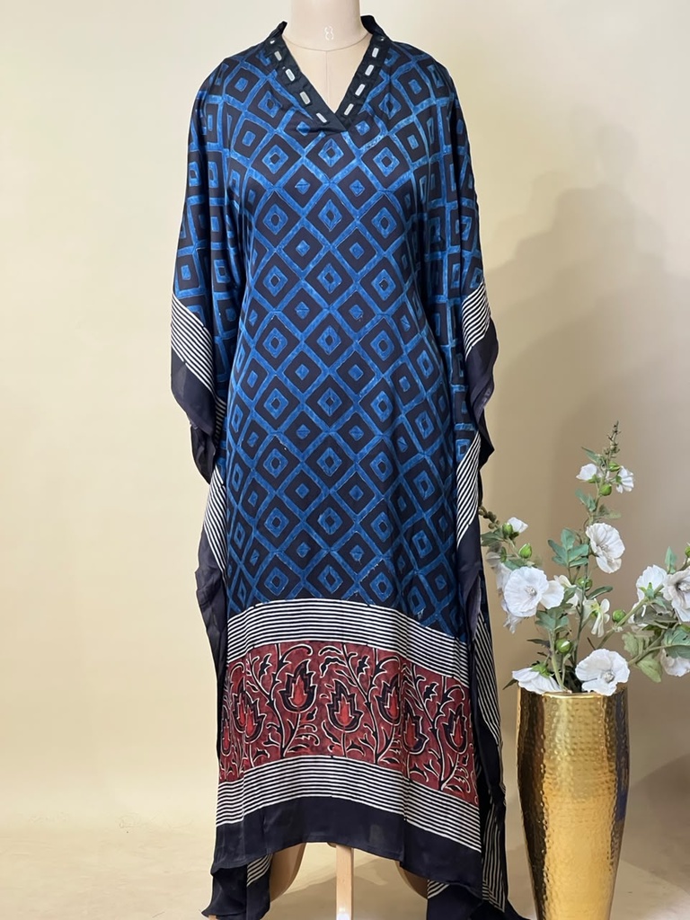 Ajrakh Modal Kaftans 4803 BLACK 1
