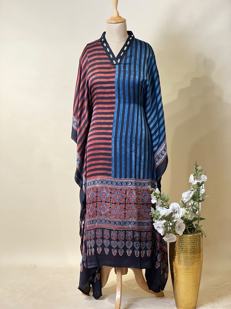 Ajrakh Modal Kaftans 4803 BLACK 2