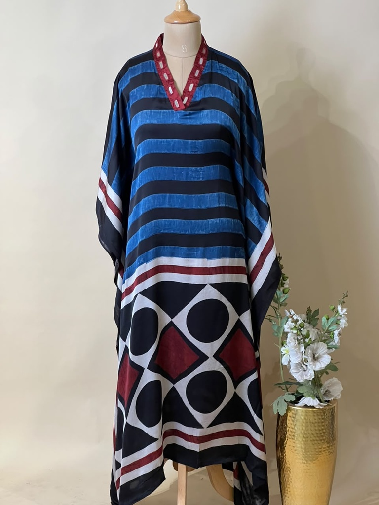 Ajrakh Modal Kaftans 4803 BLACK4