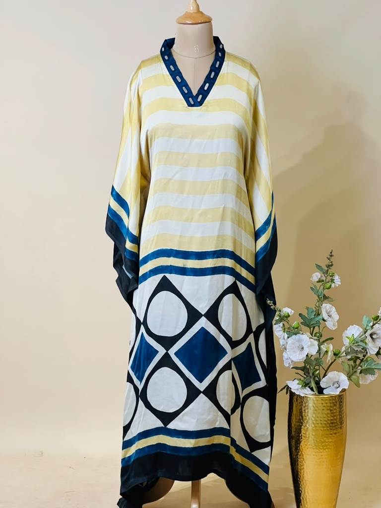Ajrakh Modal Kaftans 4803 IVORY 2