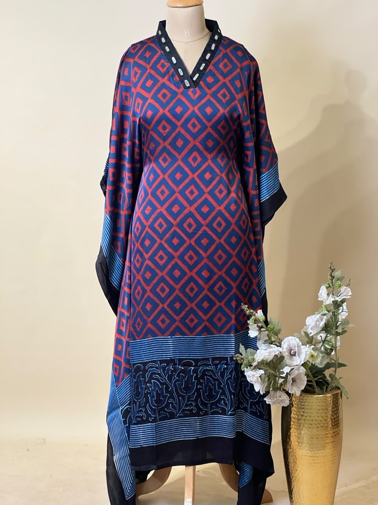 Ajrakh Modal Kaftans 4803 BLUE 2