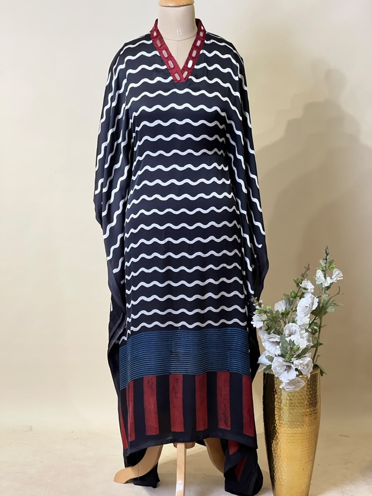 Ajrakh Modal Kaftans 4803 BLACK 5
