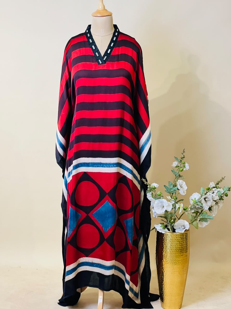 Ajrakh Modal Kaftans 4803 RED 1