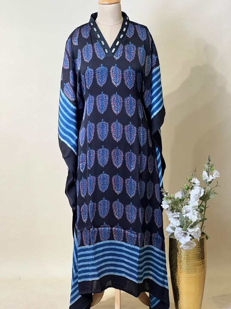 Ajrakh Modal Kaftans 4803 BLACK 7