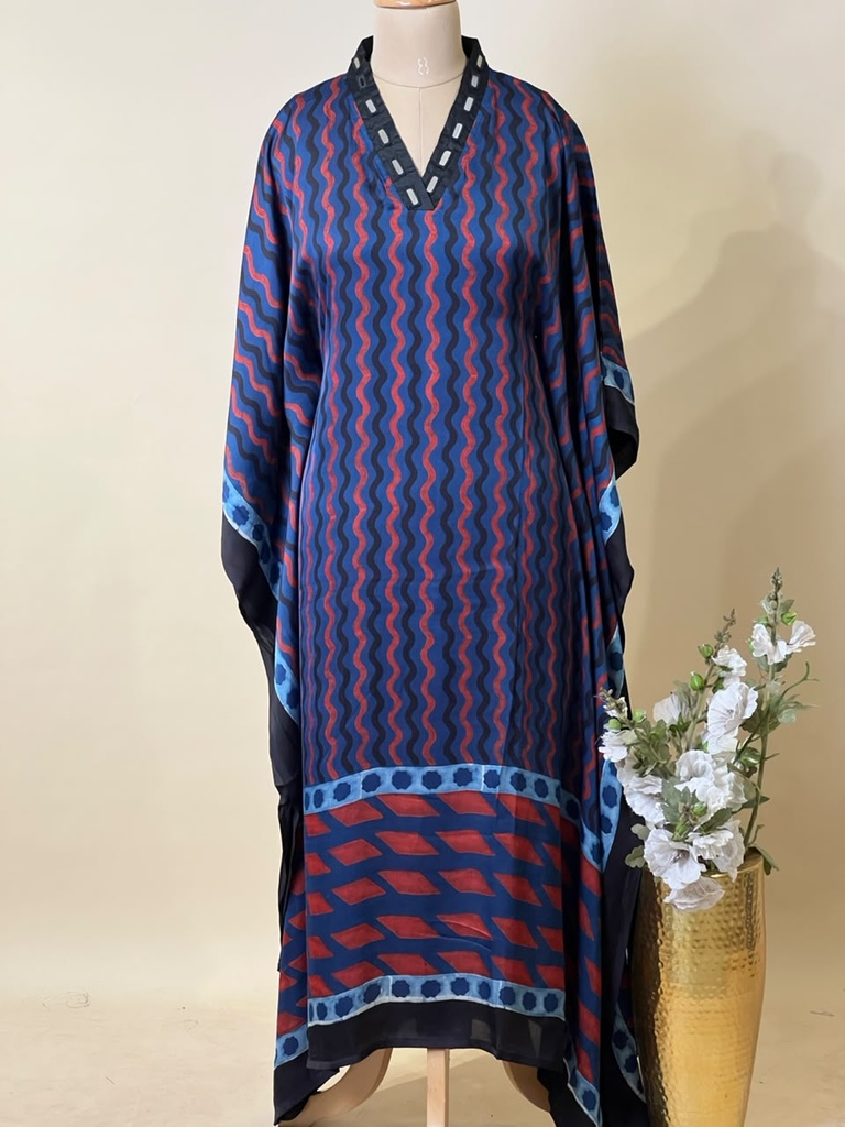 Ajrakh Modal Kaftans 4803 BLUE 1