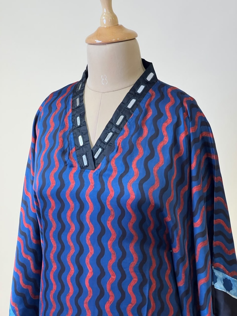 Ajrakh Modal Kaftans 4803 BLUE 1