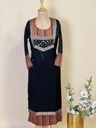 Ajrakh Mashru Silk Kurti 5053 BLACK