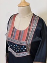 Ajrakh Mashru Silk Kurti 5053 BLACK